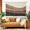 Large Macrame Wall Hanging Tie-Dye Tapestry for Living Room or Bedroom, Boho Home Decor, Handmade Wall Art, 57" W x 35" L